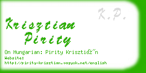 krisztian pirity business card